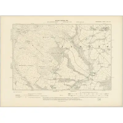 1904 Map of Devonshire CVIII.NE, 1906 Print