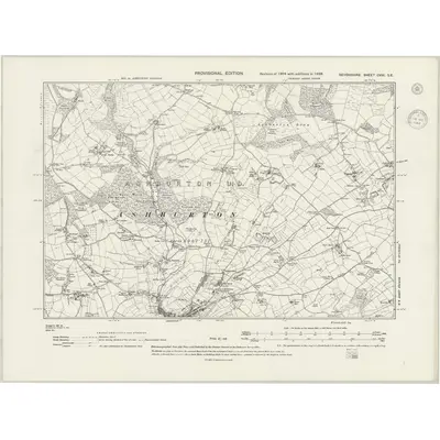 1938 Map of Devonshire CVIII.SE, 1944 Print