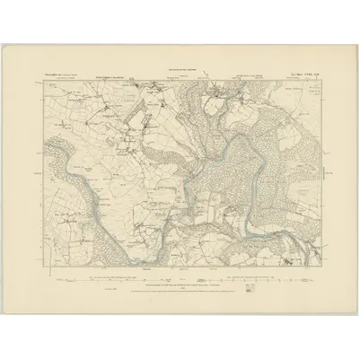 1885 Map of Devonshire CVIII.SW, 1886 Print