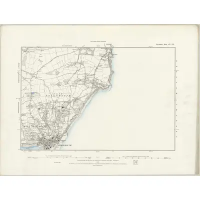 1887 Map of Devonshire CX.NE, 1889 Print
