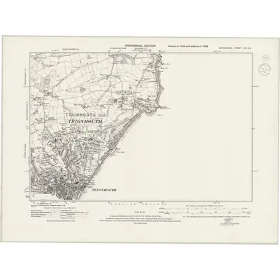 1938 Map of Devonshire CX.NE, 1944 Print