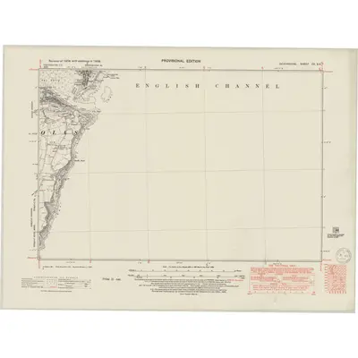 1938 Map of Devonshire CX.SE, 1950 Print