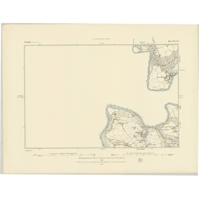1881 Map of Devonshire CXI.NW, 1883 Print