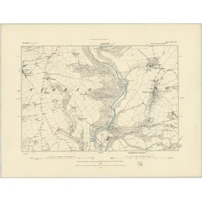 1882 Map of Devonshire CXI.SE, 1883 Print