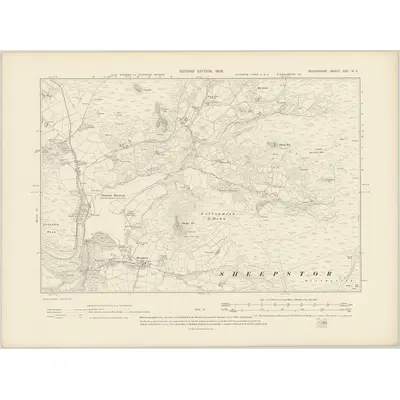 1904 Map of Devonshire CXII.NE, 1906 Print