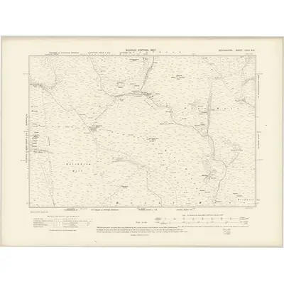 1904 Map of Devonshire CXIII.SE, 1907 Print