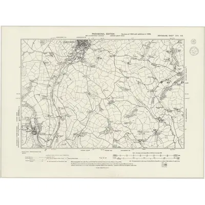 1938 Map of Devonshire CXIV.NE, 1944 Print