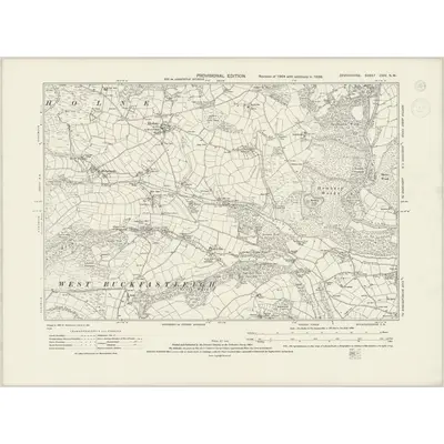 1938 Map of Devonshire CXIV.NW, 1944 Print