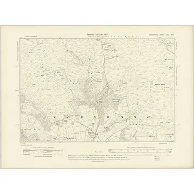 1904 Map of Devonshire CXIX.NW, 1907 Print