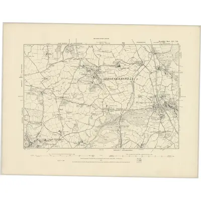 1886 Map of Devonshire CXV.NE, 1887 Print
