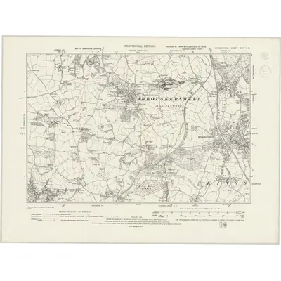 1938 Map of Devonshire CXV.NE, 1944 Print