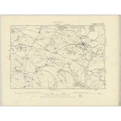 1886 Map of Devonshire CXV.NW, 1887 Print