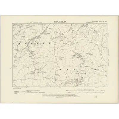 1904 Map of Devonshire CXV.SE, 1906 Print