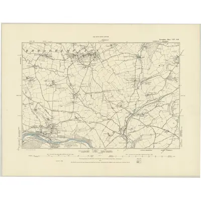 1886 Map of Devonshire CXV.SW, 1887 Print