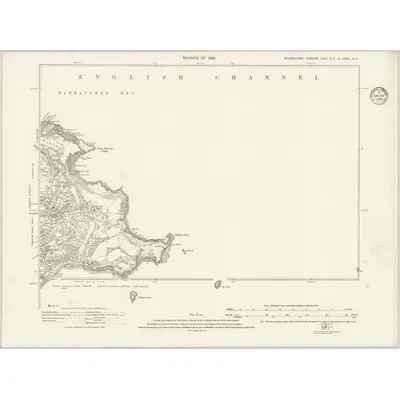 1933 Map of Devonshire CXVI.SE & CXXII.NE, 1935 Print