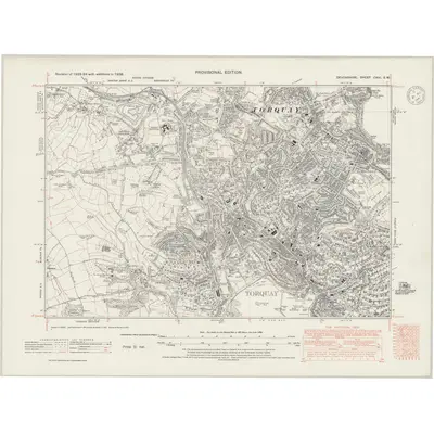 1938 Map of Devonshire CXVI.SW, 1947 Print