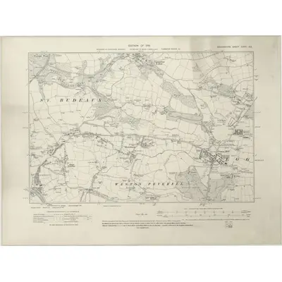 1912 Map of Devonshire CXVII.SE, 1919 Print