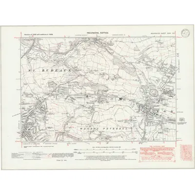 1938 Map of Devonshire CXVII.SE, 1946 Print