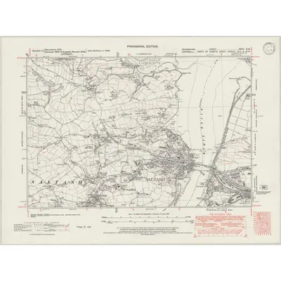 1938 Map of Devonshire CXVII.SW, 1946 Print