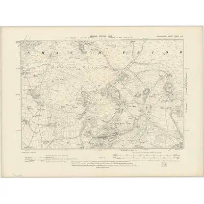 1904 Map of Devonshire CXVIII.NE, 1906 Print