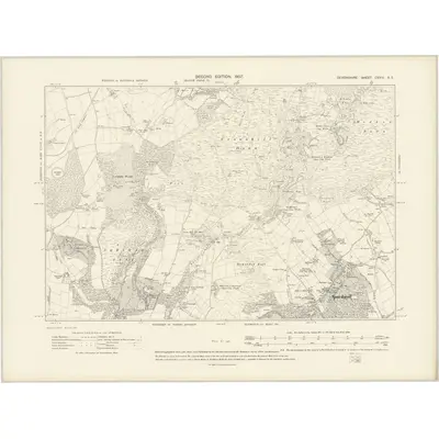 1904 Map of Devonshire CXVIII.SE, 1907 Print