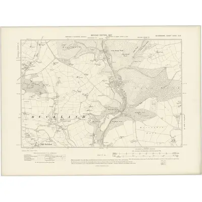 1904 Map of Devonshire CXVIII.SW, 1907 Print