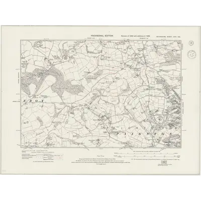 1938 Map of Devonshire CXXI.NE, 1944 Print