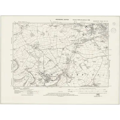 1938 Map of Devonshire CXXI.SE, 1944 Print