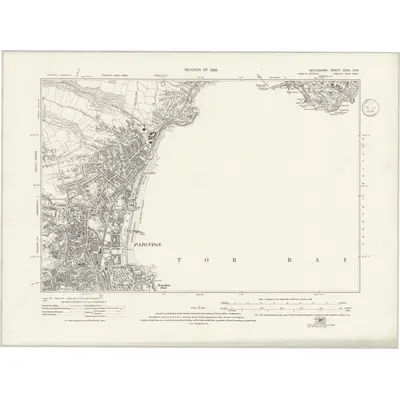 1933 Map of Devonshire CXXII.NW, 1935 Print