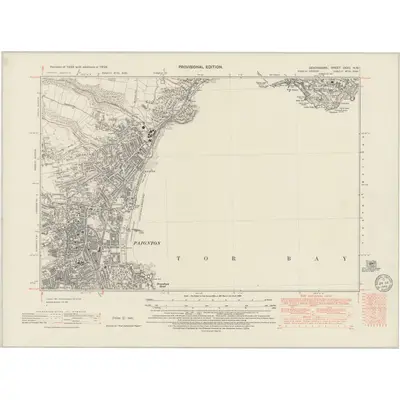 1938 Map of Devonshire CXXII.NW, 1949 Print