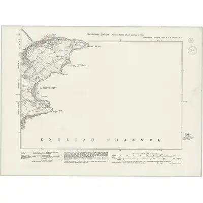1938 Map of Devonshire CXXII.SE & CXXVIII.NE, 1944 Print