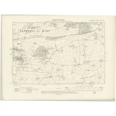 1905 Map of Devonshire CXXIV.NE, 1907 Print