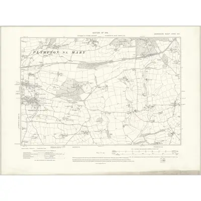 1912 Map of Devonshire CXXIV.NE, 1915 Print