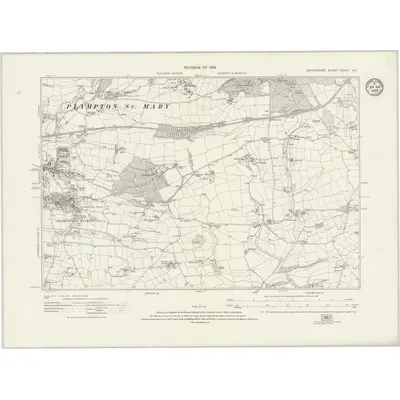 1933 Map of Devonshire CXXIV.NE, 1935 Print