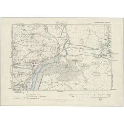 1892 Map of Devonshire CXXIV.NW, 1896 Print