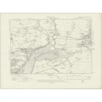 1912 Map of Devonshire CXXIV.NW, 1919 Print