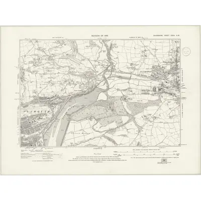 1933 Map of Devonshire CXXIV.NW, 1936 Print