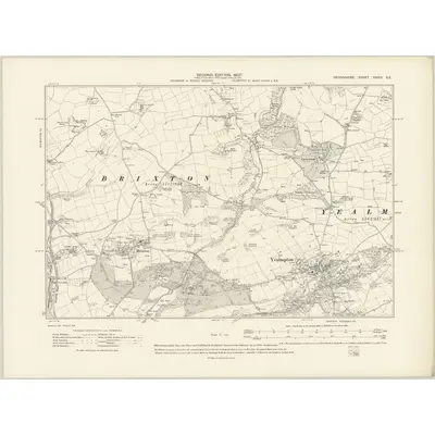 1905 Map of Devonshire CXXIV.SE, 1907 Print