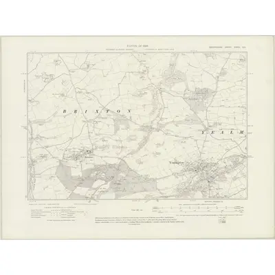 1912 Map of Devonshire CXXIV.SE, 1920 Print