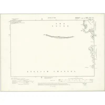 1912 Map of Devonshire CXXIX.NE, 1915 Print