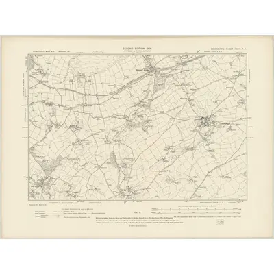 1905 Map of Devonshire CXXV.NE, 1906 Print