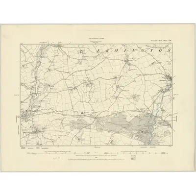 1886 Map of Devonshire CXXV.SW