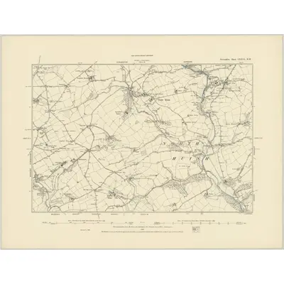 1886 Map of Devonshire CXXVI.NW