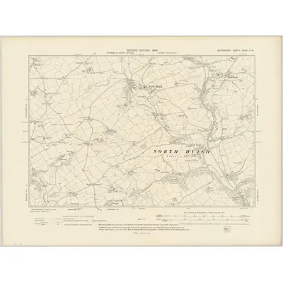 1904 Map of Devonshire CXXVI.NW, 1906 Print