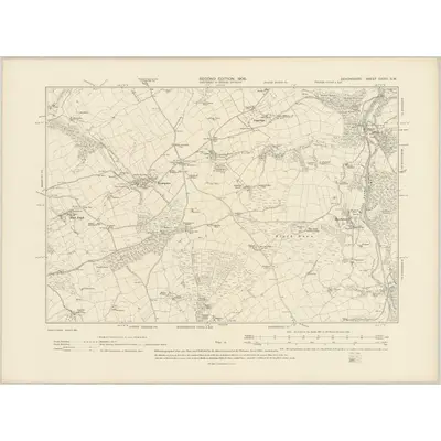 1904 Map of Devonshire CXXVI.SW, 1906 Print