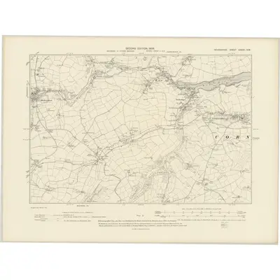 1904 Map of Devonshire CXXVII.NW, 1906 Print