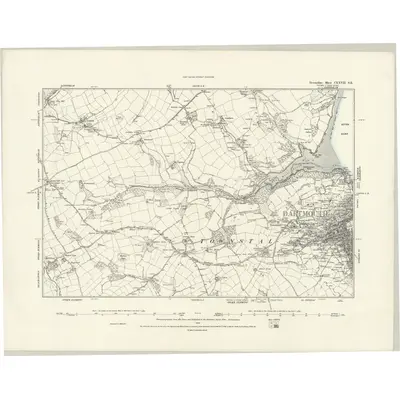 1886 Map of Devonshire CXXVII.SE, 1888 Print
