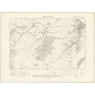 1904 Map of Devonshire CXXVIII.NW, 1907 Print