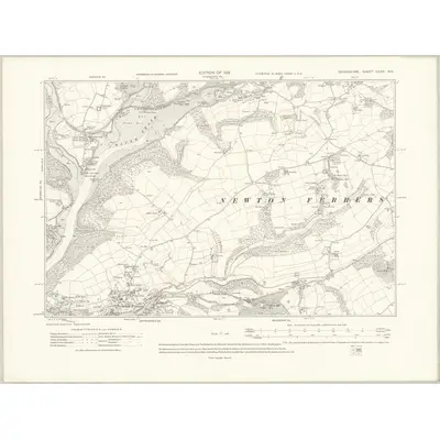 1912 Map of Devonshire CXXX.NE, 1915 Print