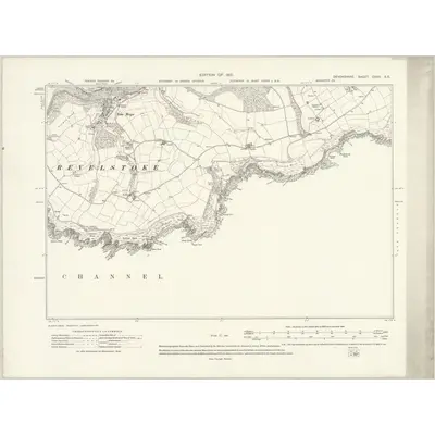 1912 Map of Devonshire CXXX.SE, 1915 Print